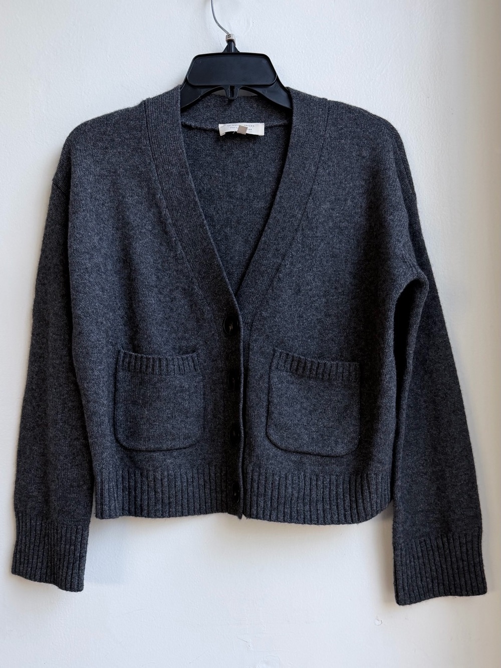 Sézane Paris Gilles Cardigan 100% Yak Wool Charcoal Grey Knit Sweater Women’s XS